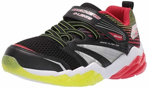 Skechers Rapid Flash 2.0 (90725L) mesh/black synthetic/red/yellow trim