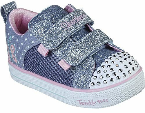 Skechers Shuffle Lite (314021N) light blue textile/pink trim