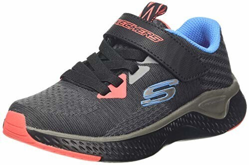 Skechers Solar Fuse (400021L) charcoal/black textile/blue/pink trim