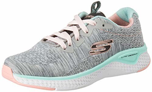 Skechers Solar Fuse Brisk Escape (302231L) gray knit mesh/black