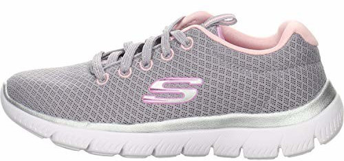 Skechers Summits (302070L) grey mesh/pink trim