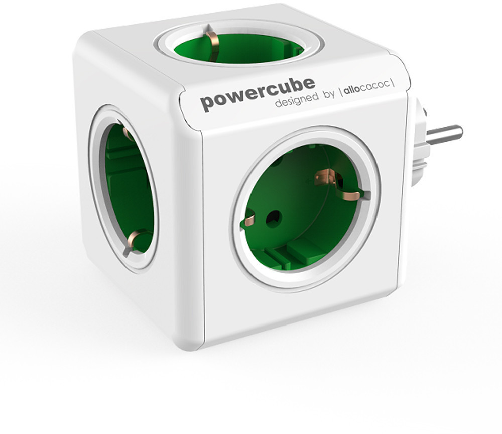 Allocacoc PowerCube Original Type F green for Extended Cubes