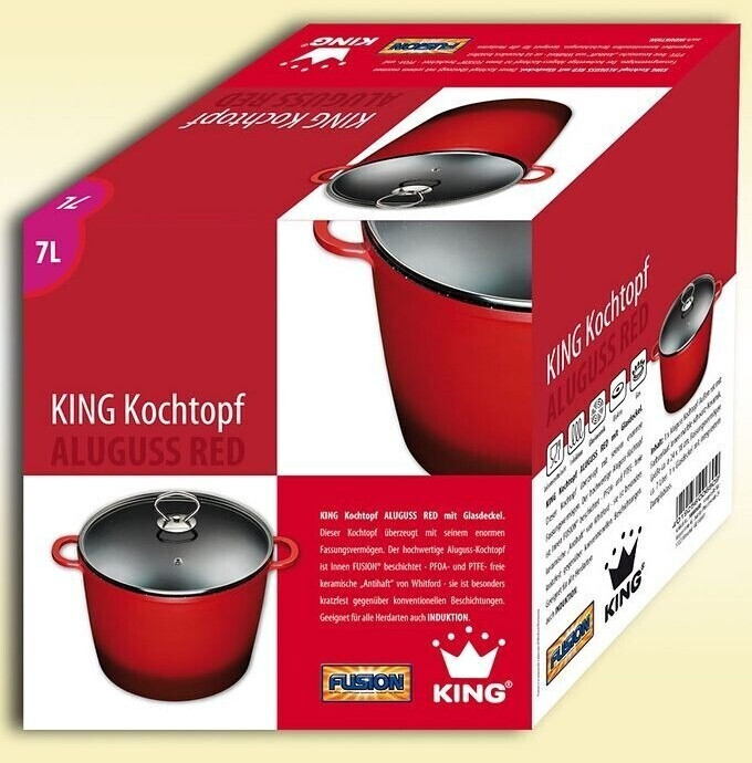 King Kochtopf Red Ø 24cm rot-schwarz ab 45,32 € | Preisvergleich bei