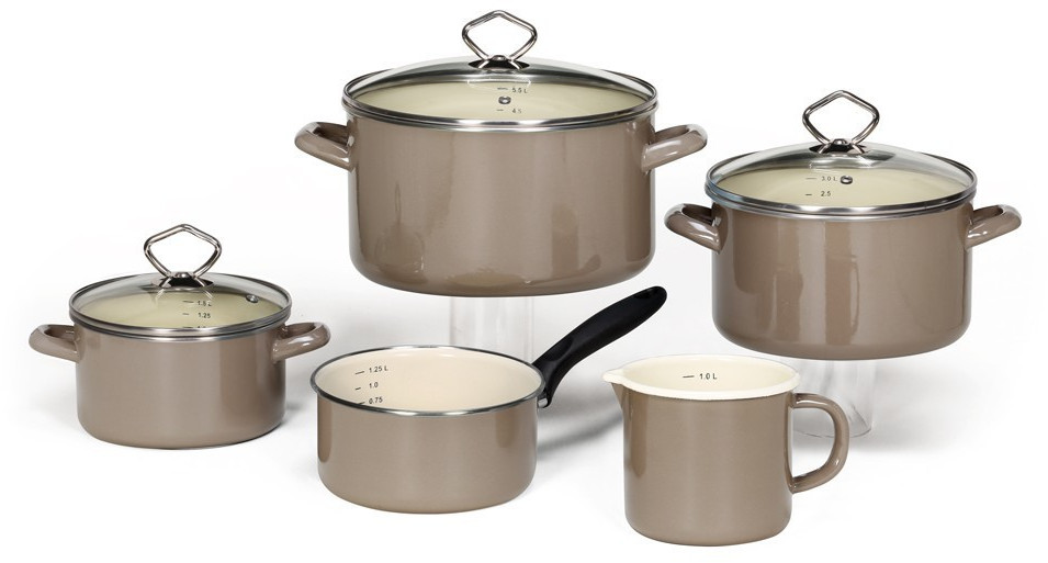 Kruger Pot set Föhr (set of 8 pieces) taupe cream