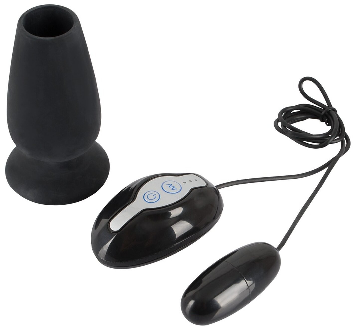 You2Toys Lust Tunnel Plug with Vibrating Stopper black