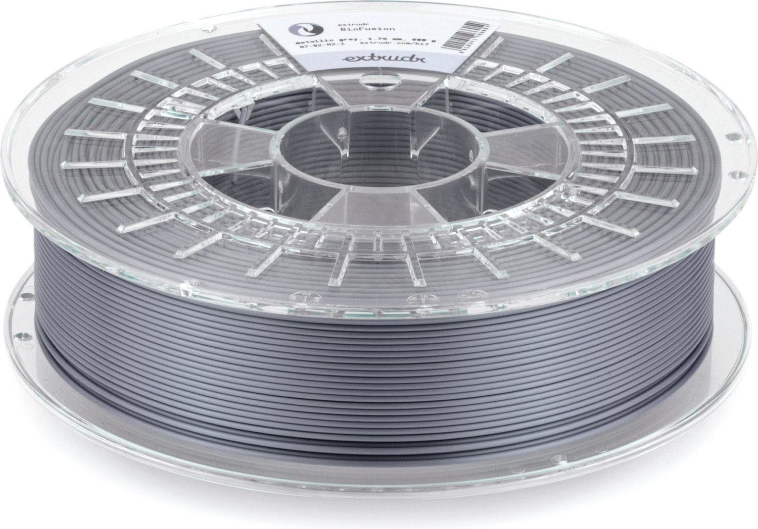Extrudr 3D-Filament BioFusion metallic grey 1.75mm 800g