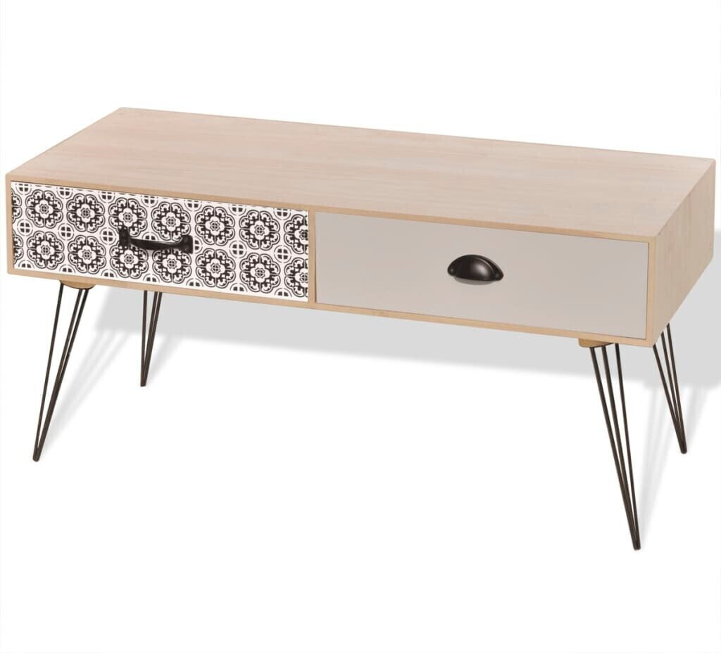 VidaXL White brown modern TV stand 100 x 40 x 35 cm (243169)