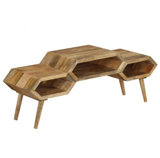 VidaXL Wooden hexagons TV stand 119 x 35 x 45 cm (246060)