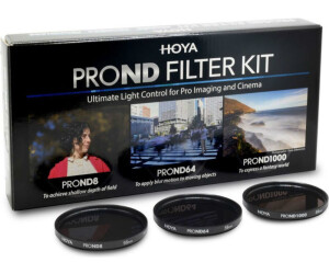ND Filter Hochwertig Praktisches Set mit 3 verschiedenen Hoya PRP ND Filter zur Lichtreduzierung Langzeitbeleuchtung Graufilter Hoya PRO ND KIT 58mm 8/64/1000