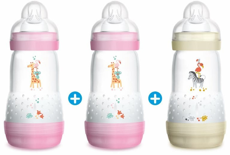 MAM Easy Start anti-colique 260 ml rose/marron (x3)