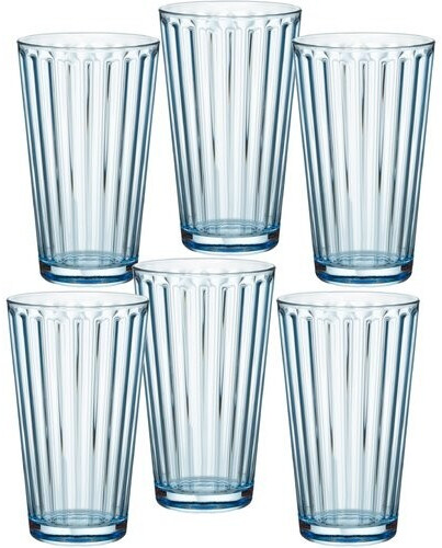Ritzenhoff & Breker Long drink glasses set Lawe 6 pieces, 400 ml each light blue