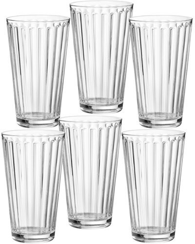 Ritzenhoff & Breker Long drink glasses set Lawe 6 pieces, 400 ml each clear