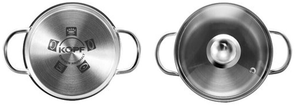 Kopf Head mini casserole made of stainless steel induction 14 cm Parvus silver