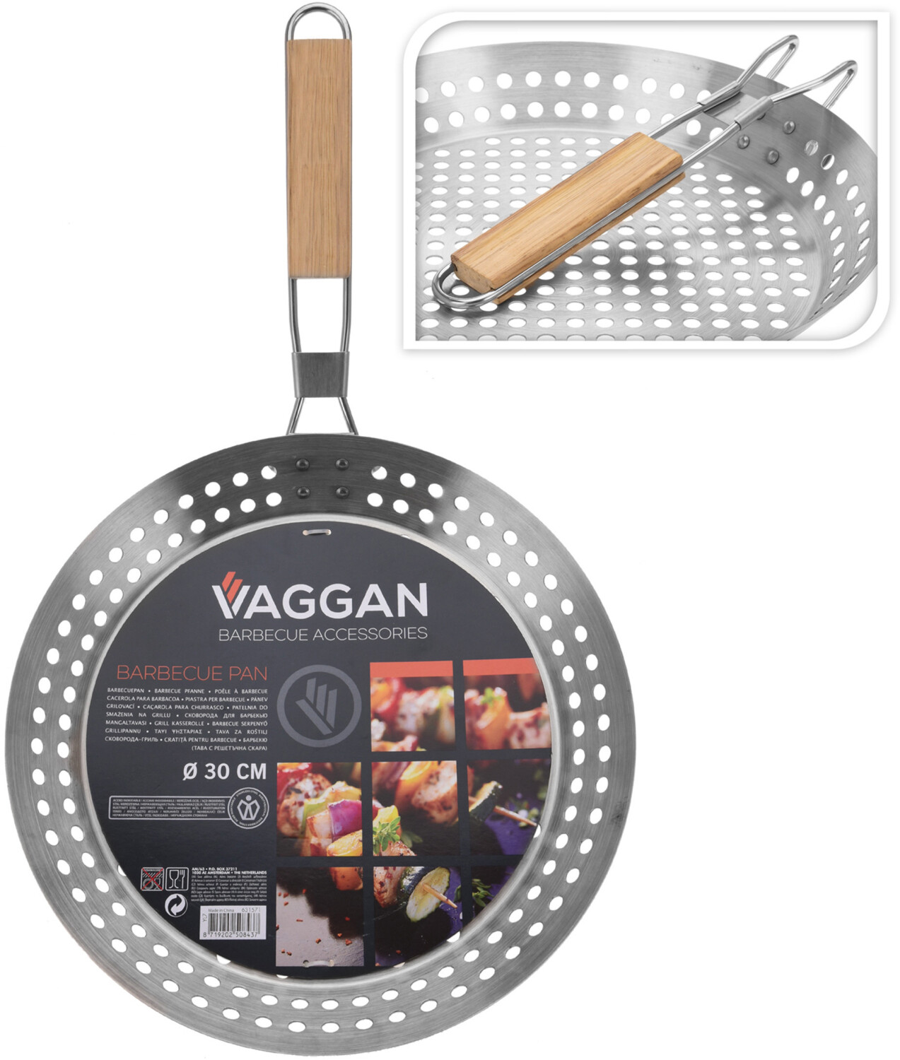 HTI-Living Grill pan round, silver