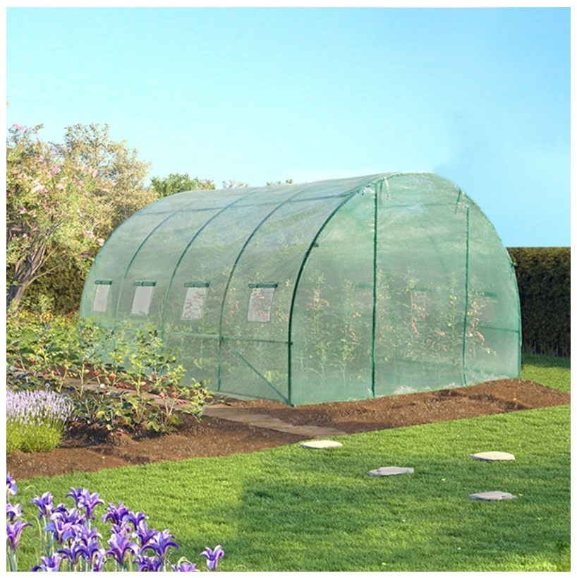 IDMarket Serre de jardin tunnel 12 m²