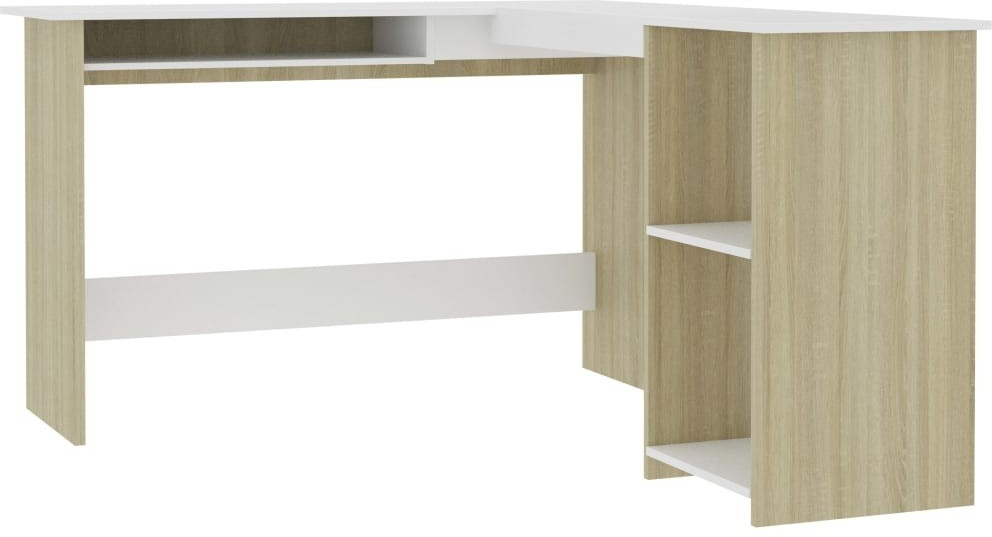 VidaXL Aggloméré blanc/chêne sonoma