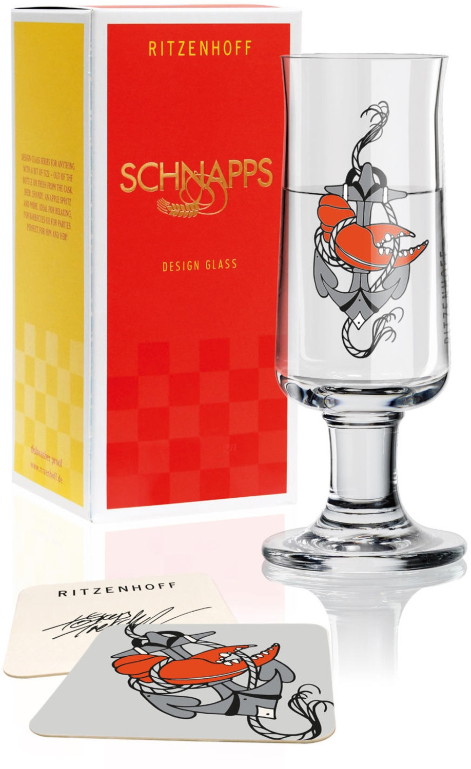 Ritzenhoff Schnapps Shot Glass Tobias Tietchen Lost Anchor Shot Glass