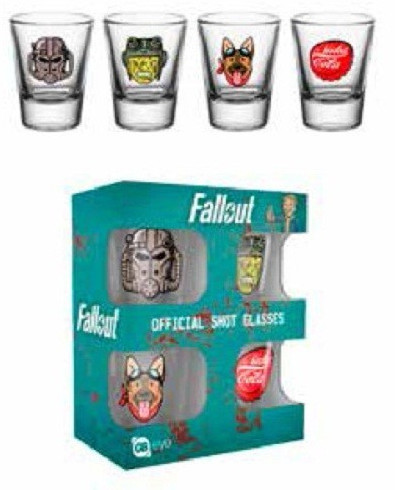 GB Eye Shot Glasses Set of 4 Fallout 4 'Icons'