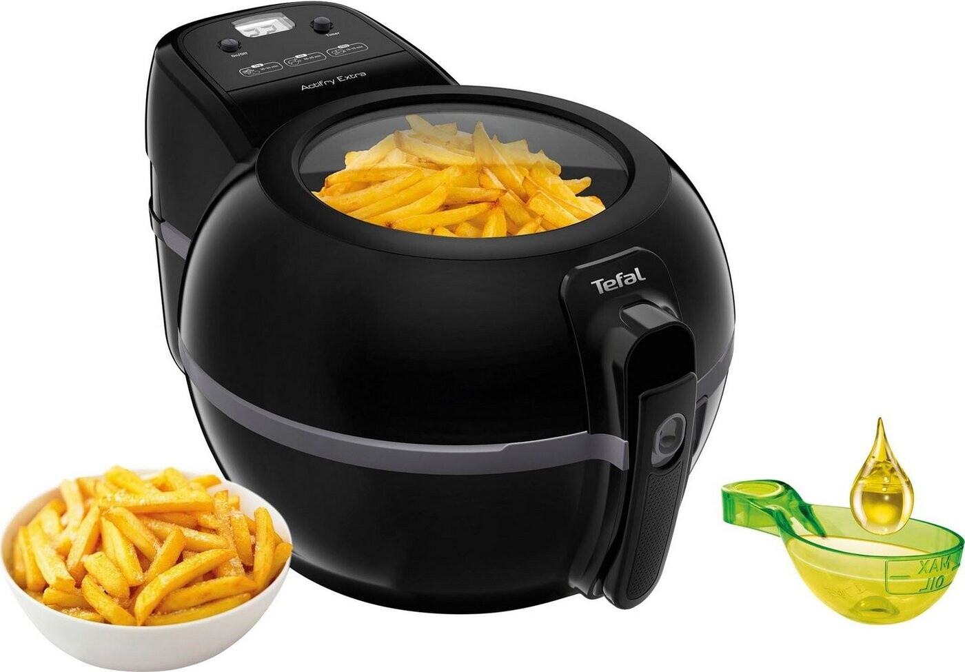 Tefal - Actifry Extra Black FZ7228 Healthy Air Fryer, 1.2 kg Capacity for  up to 6 People, Low Oil, Odourless, 300 Recipes