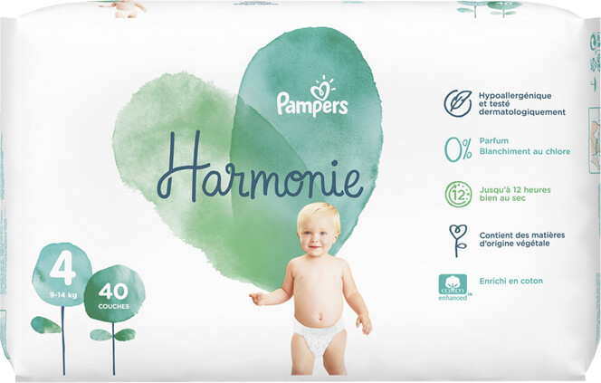 Pampers Harmony 72 Tier Size 4 (9-14kg) : : Baby Products