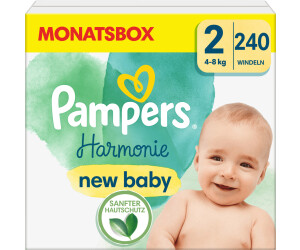 Pampers Couches Taille 2 (4-8 kg), Harmonie, 132 Couches Bébé