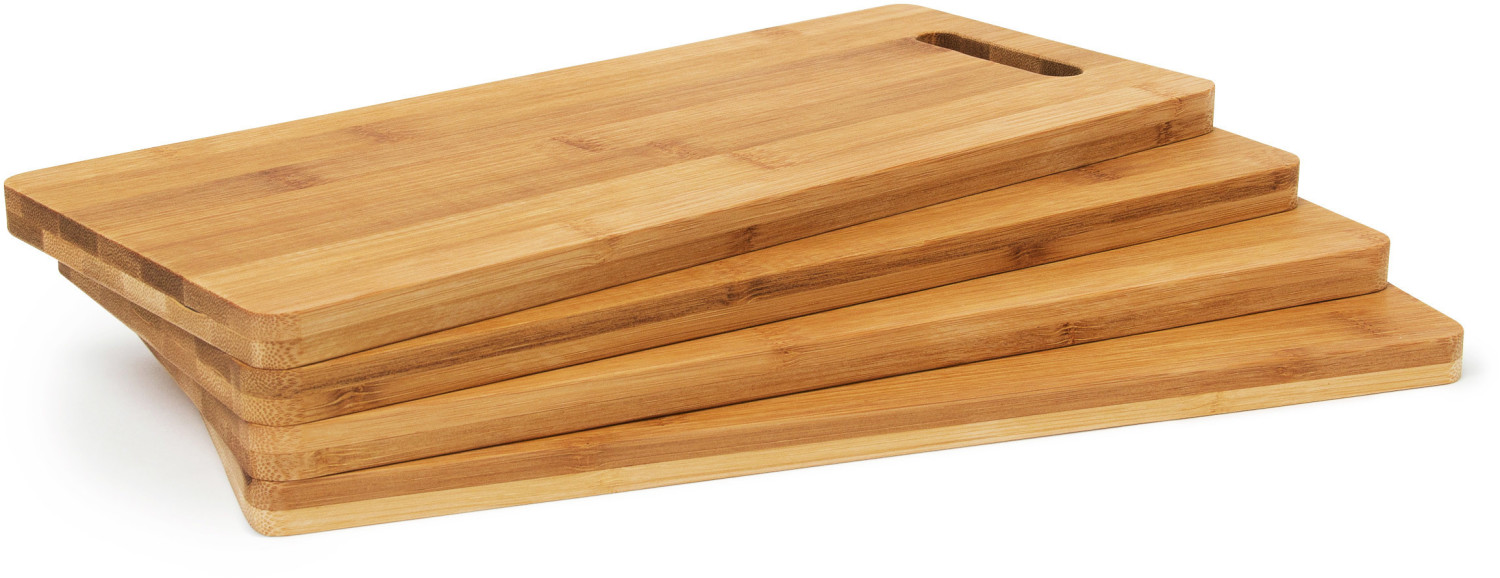 Relaxdays Bamboo Chopping Board Set 4 pcs beige (6911007)