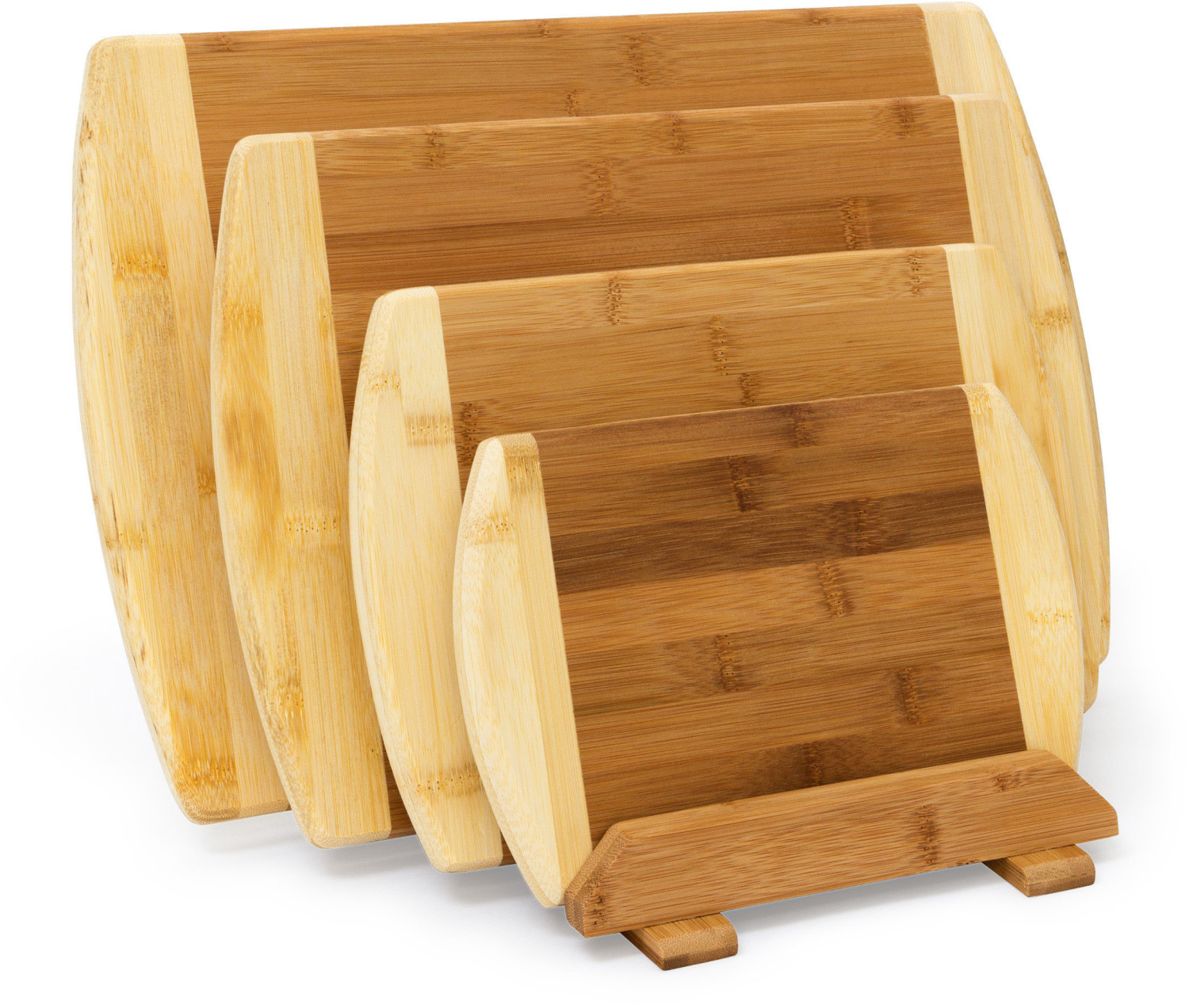 Relaxdays Bamboo Chopping Board Set 5 pcs beige (6911005)