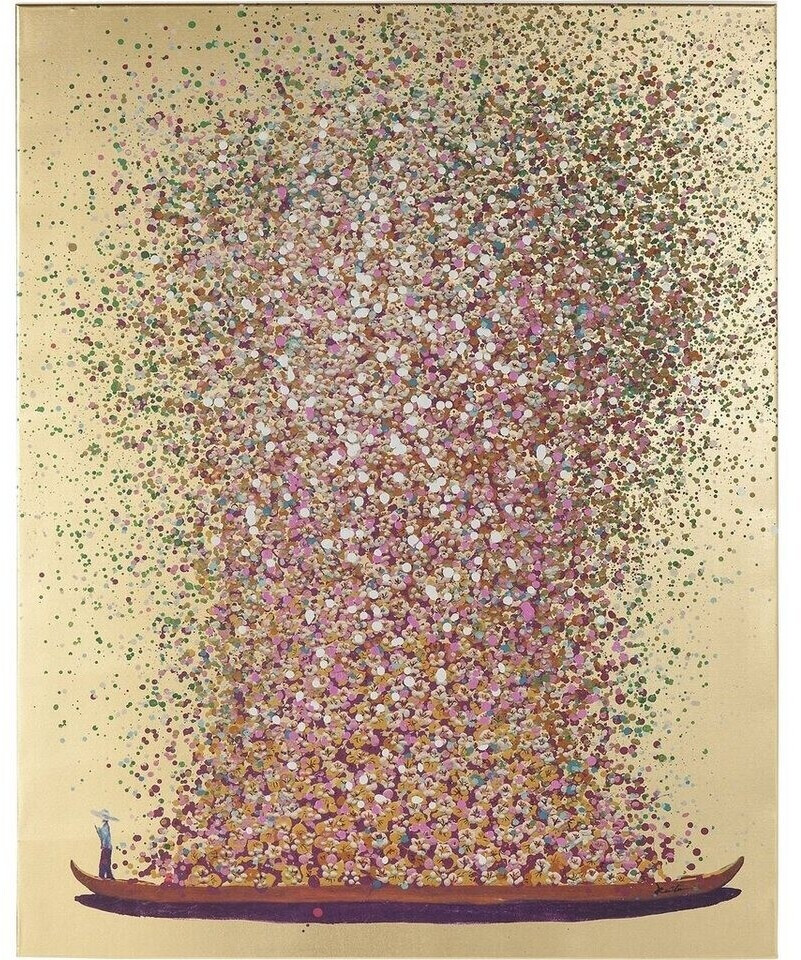 KARE Touched Flower Boat 120x160cm gold pink
