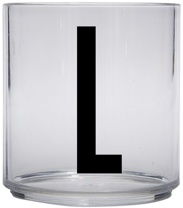 Design Letters Kids Personal Drinking Glass, L - black