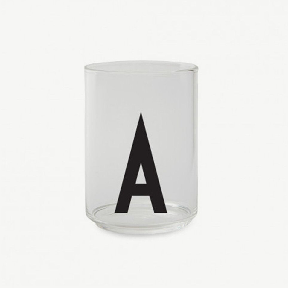 Design Letters Kids Personal Drinking Glass, Q - black