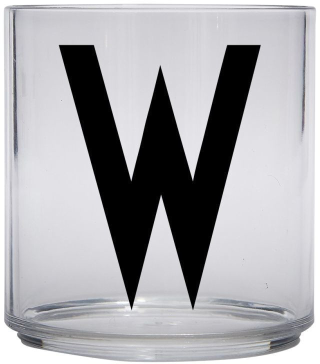 Design Letters Kids Personal Drinking Glass, W - black