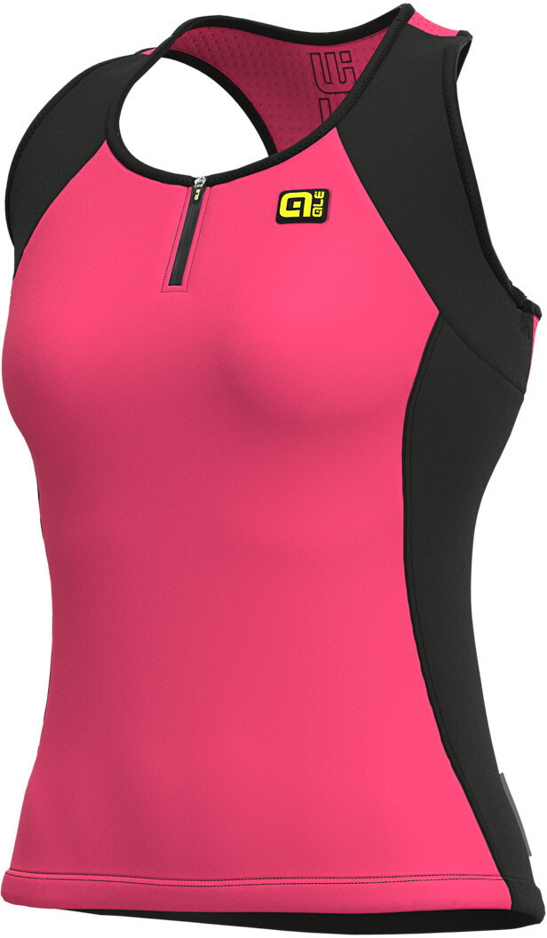 Alé Cycling Solid Color Block Tank Top Woman's fluo pink