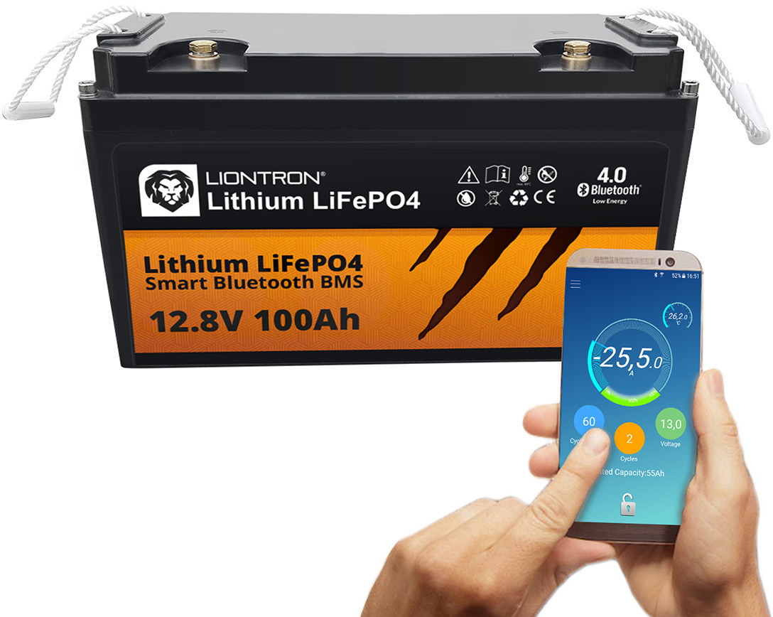 21. Adventskalender-Türchen: LIONTRON – LiFePO4 12,8V 100Ah LX Smart BMS  mit Bluetooth - Marine - All In 1