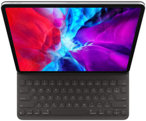 New iPad Pro 12.9 4th Generation 2020 Keyboard Case,Smart Folio with Wireless Rechargeable BT Keyboard for iPad Pro 12.9 Leather Cover Auto Sleep/Wake Magnetic Built-in pencil Holder for Apple Tablet 