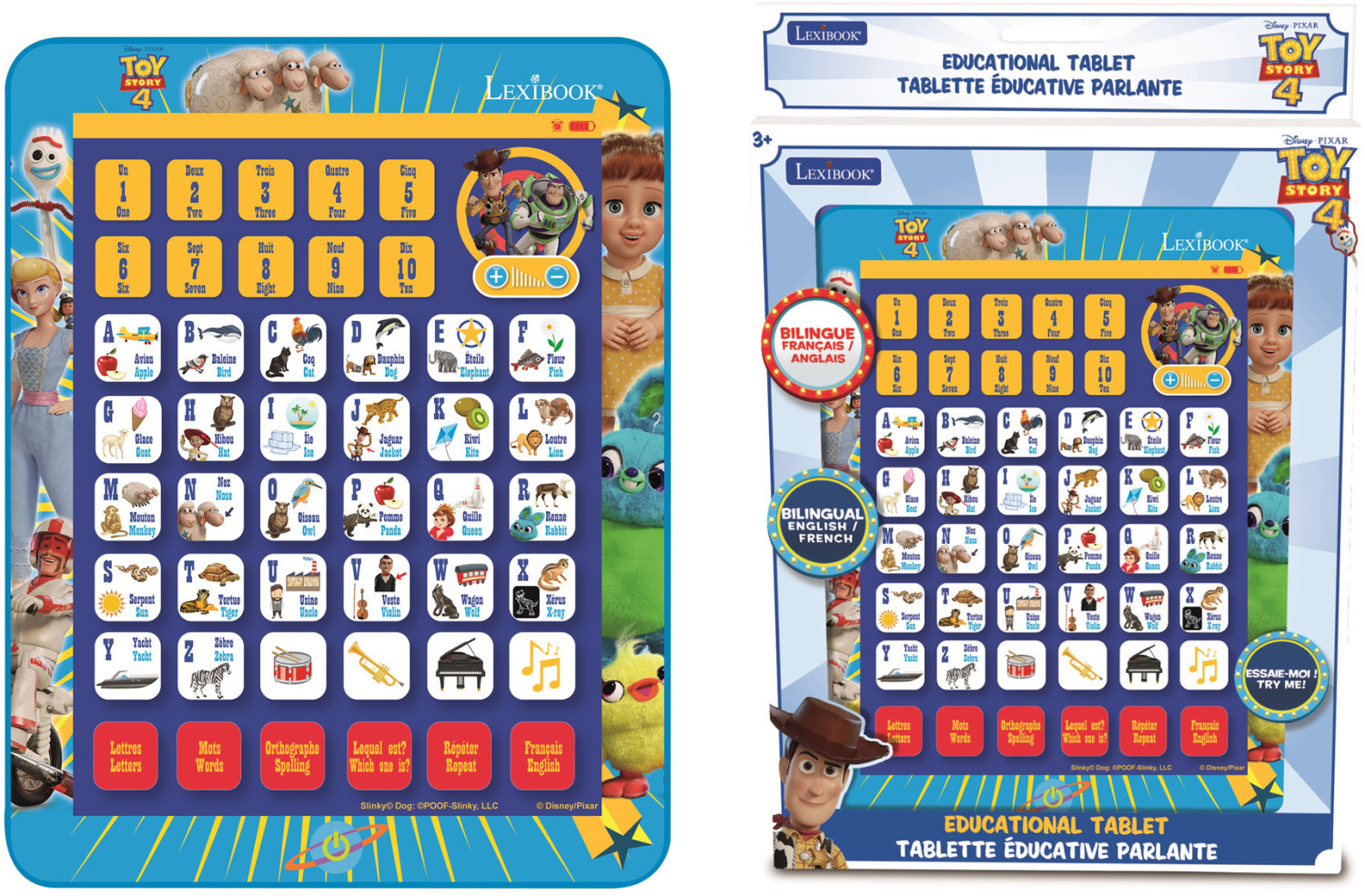Lexibook Tablette éducative bilingue Toy Story 4 (Français/Anglais)