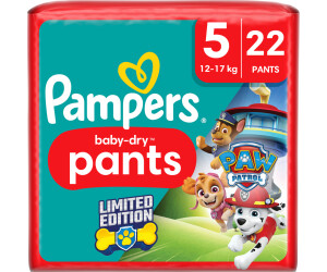 Pampers Paw Patrol Baby Dry Size 5 Nappy 11-16kg Saving Monthly Pack 186  Nappies