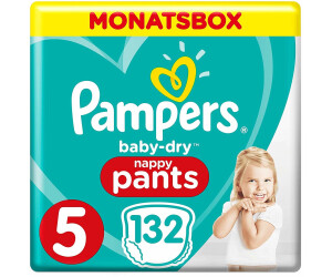 PAMPERS Nappy Pants couches-culottes taille 5 (12-17kg) 30 couches pas cher  