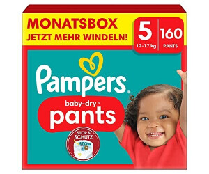 Pampers Couches-Culottes Taille 5 (12-17 kg), Baby-Dry, 132