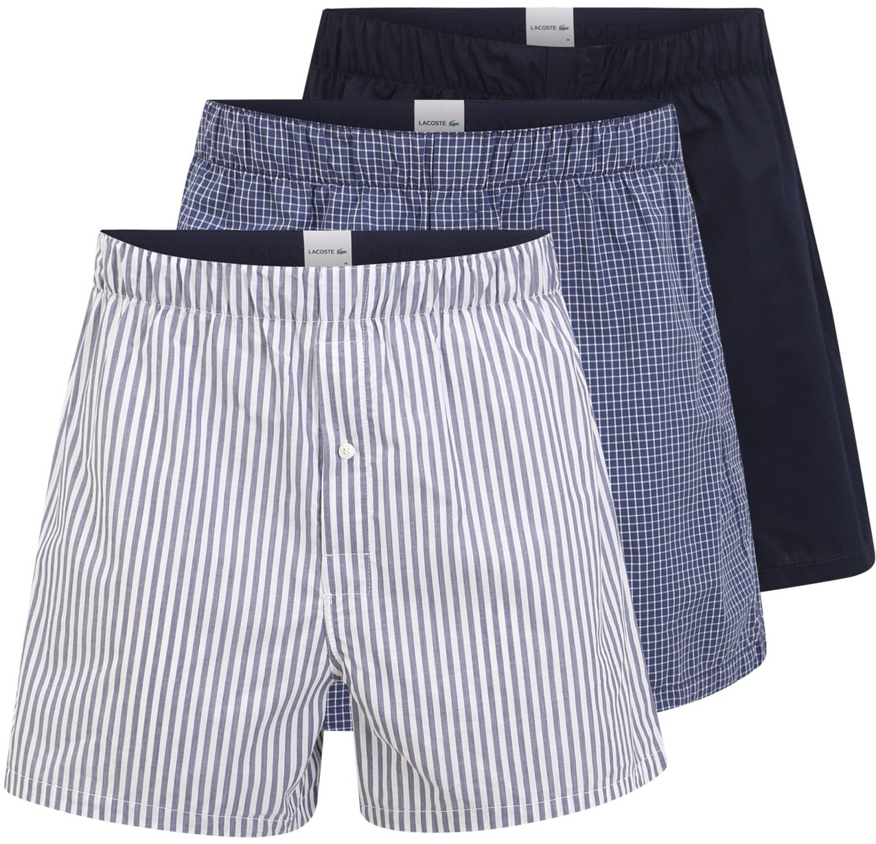 Lacoste 3-Pack Boxershorts (7H3394) marine/blanc-tropical