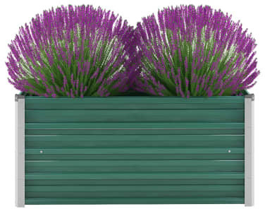 VidaXL Planter Galvanized steel 100 x 40 x 45 cm Green