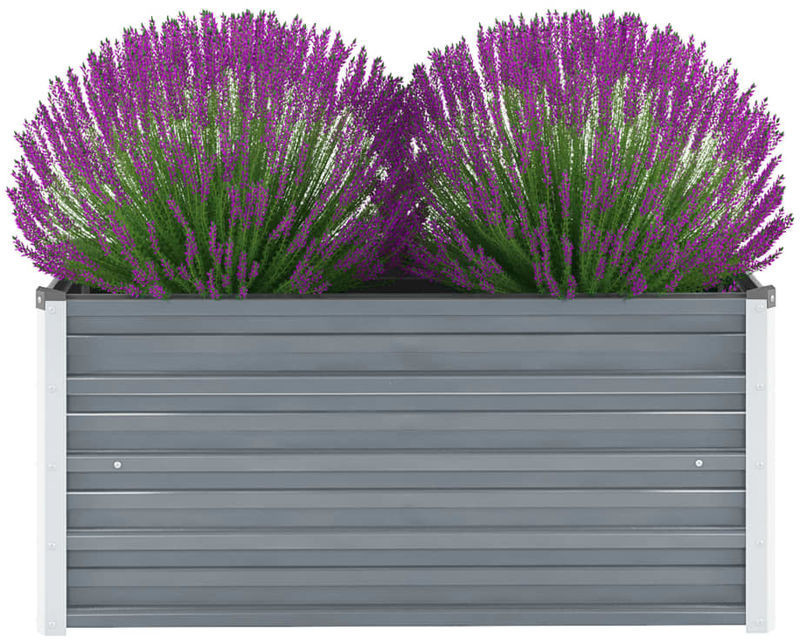 VidaXL Planter Galvanized steel 100 x 40 x 45 cm Grey