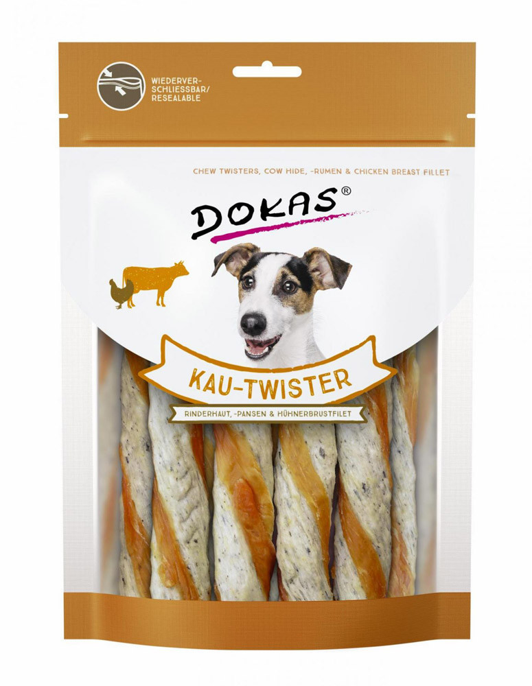 Dokas Chew Twister-Beef Skin, Rumen and Chicken Brest