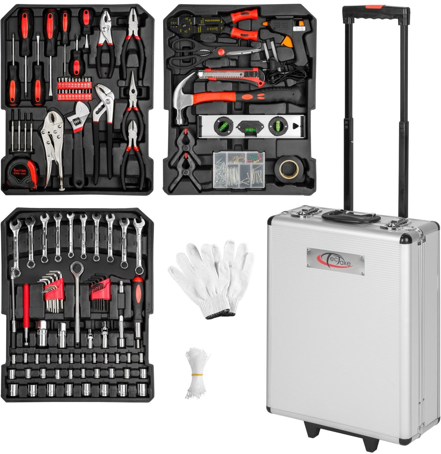 TecTake Tool box trolley 576 pieces