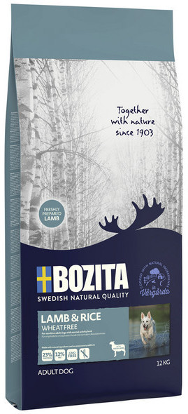 Bozita Lamb Rice Wheatfree 12kg