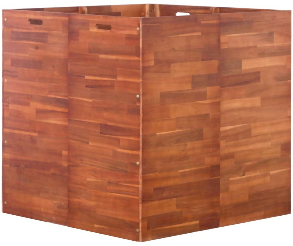 VidaXL Planter Acacia Wood 100 x 100 x 100 cm