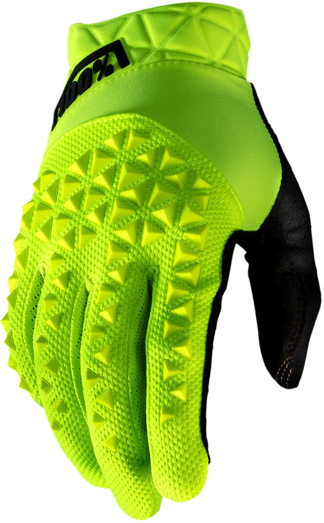 Photos - Cycling Gloves 100 100 Geomatic Gloves fluo yellow