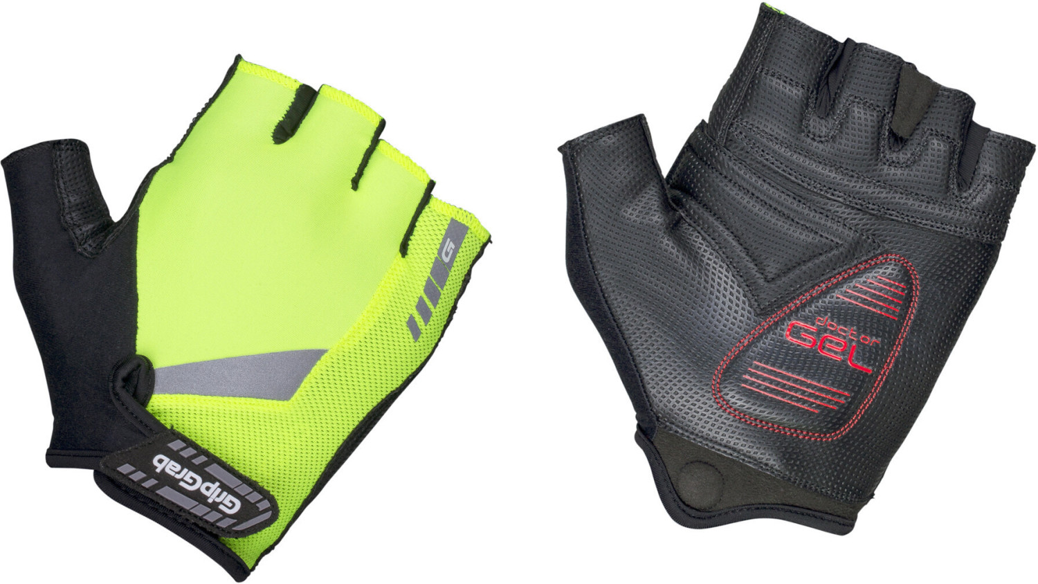 GripGrab ProGel Hi-Vis Gepolsterte Gloves fluo yellow