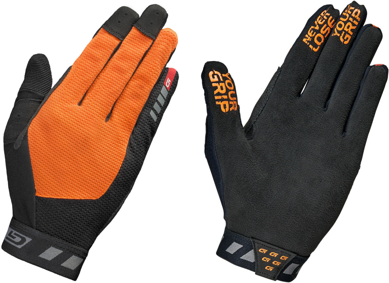 GripGrap Vertical InsideGrip Vollfinger-Gloves fluo orange