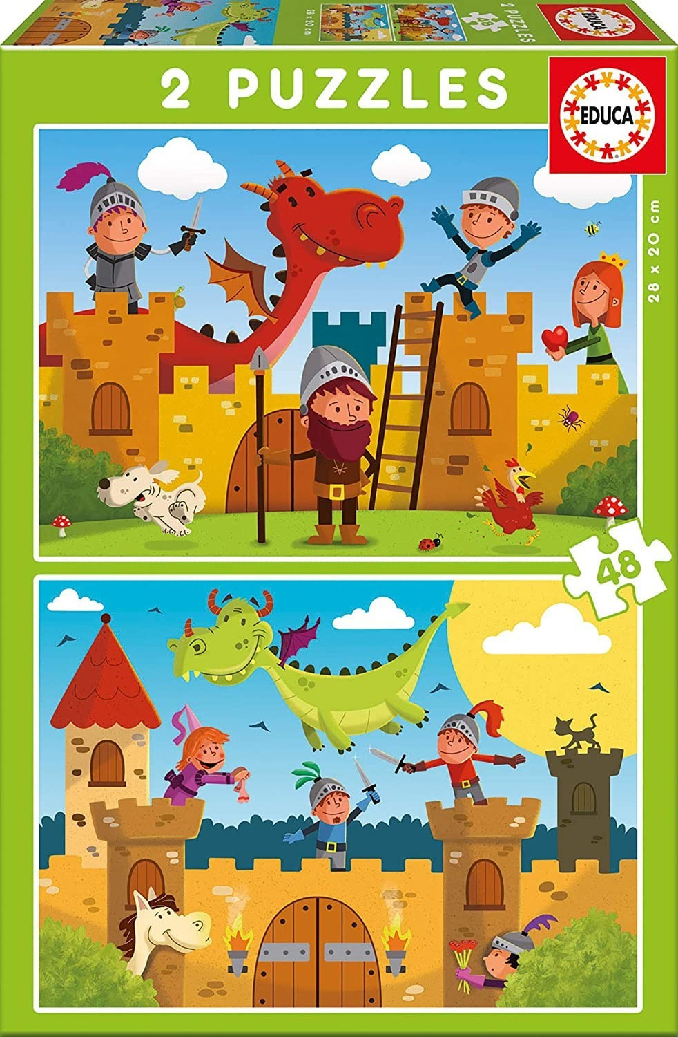 Educa Borrás dragons 2X48 pieces
