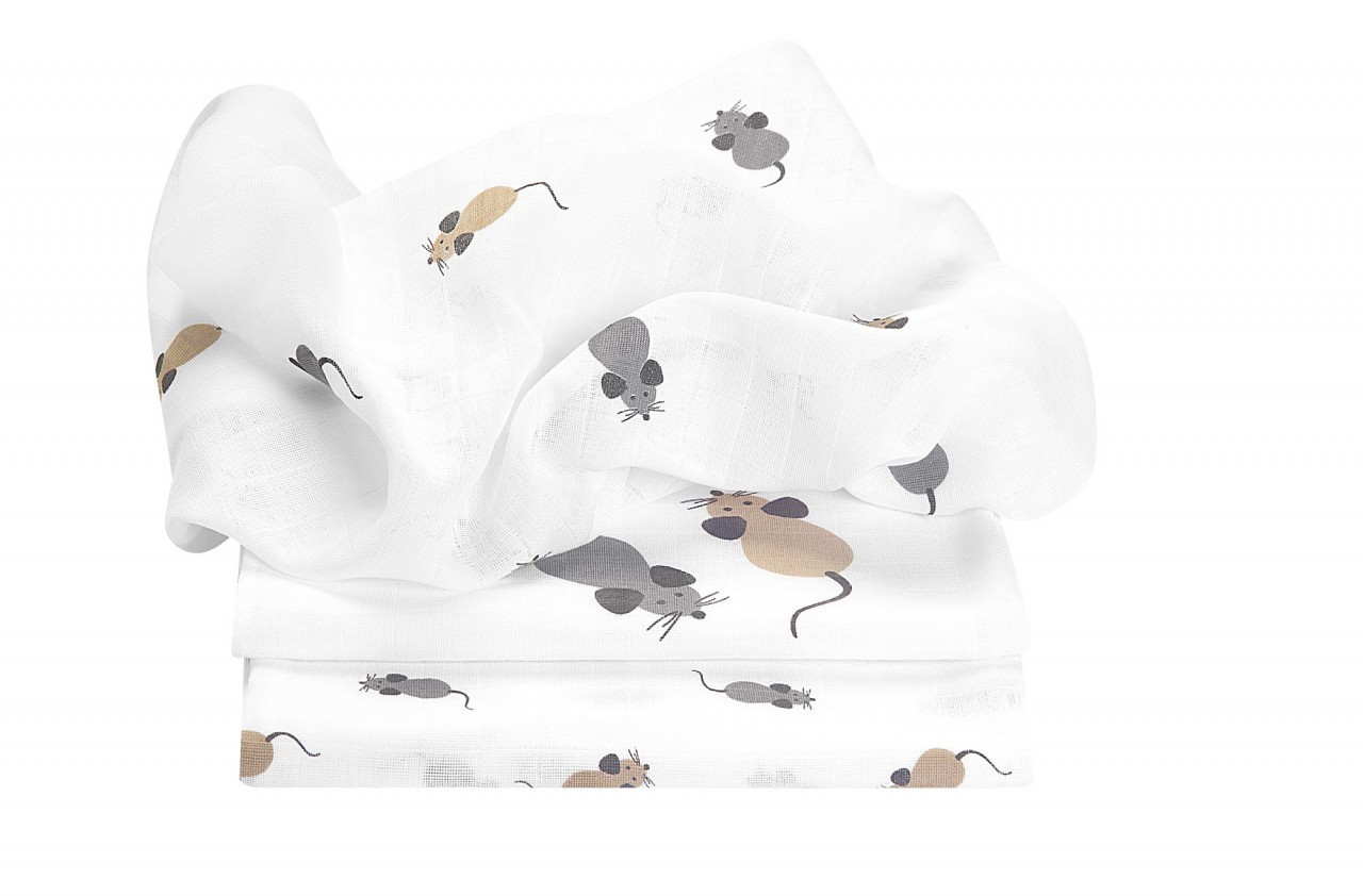 Odenwälder BabyNest Cloth Nappies Classic (80 x 80cm) 3 Pack Mouse